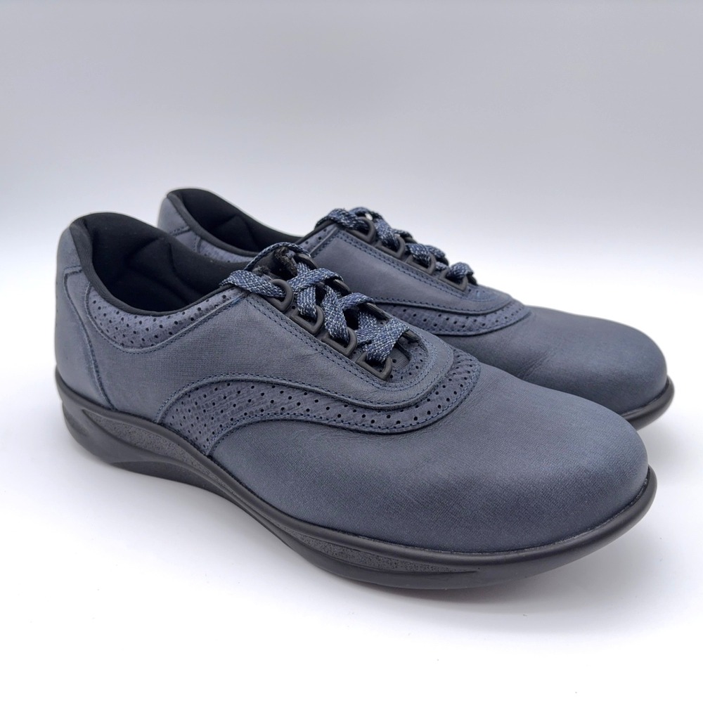 SAS Walk Easy Walking Shoes Womens Size 9M Indigo Leather Lace Up